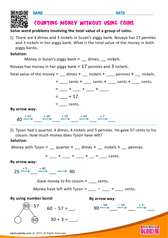 Counting money without using coins