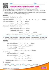 Counting money without using coins