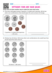 Different coins and their values