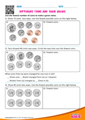 Different coins and their values