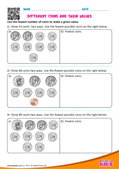 Different coins and their values