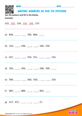 Writing Numbers As Per Its Pattern