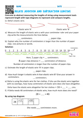 Relate addition and subtraction lengths