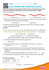 Relate addition and subtraction lengths