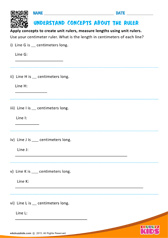 Understand concepts about the ruler