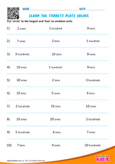 Identify Correct Place Values