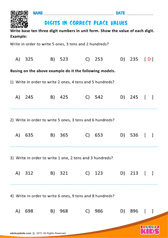 Digits In Correct Place Values