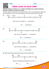 Finding values on meter strips