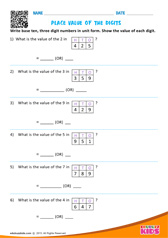 Place Value Of The Digits