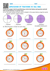 Application Of Fractions to Tell Time