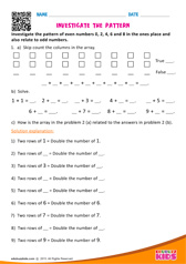 Investigate the Pattern