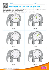 Application Of Fractions to Tell Time