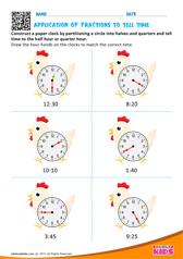 Application Of Fractions to Tell Time