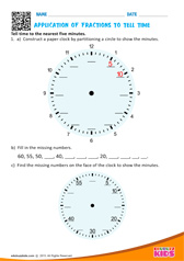 Application Of Fractions to Tell Time