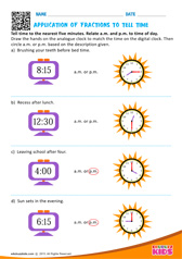 Application Of Fractions to Tell Time