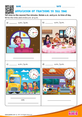 Application Of Fractions to Tell Time