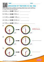 Application Of Fractions to Tell Time