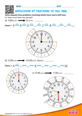 Application Of Fractions to Tell Time