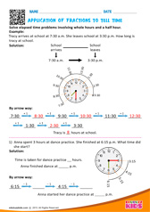 Application Of Fractions to Tell Time