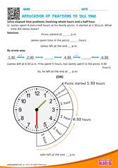 Application Of Fractions to Tell Time