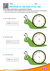 Application Of Fractions to Tell Time