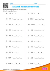 Numbers in Unit Form