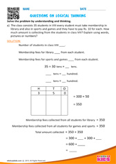 Questions on Logical Thinking