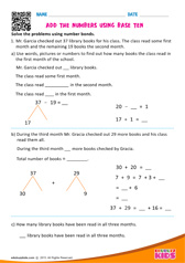 Add the numbers using base ten