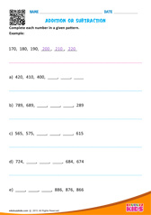 Addition or Subtraction