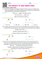 Add or Subtract by using number bonds