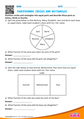 Partitioning Circles And Rectangles