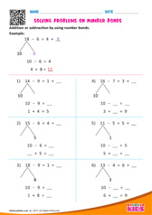 Solving problems on number bonds