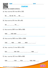 Count by Ones, Tens and Hundreds