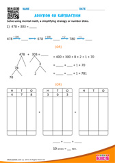 Addition or Subtraction