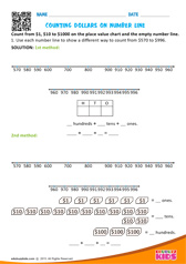 Counting Dollars on Number line