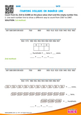 Counting Dollars on Number line