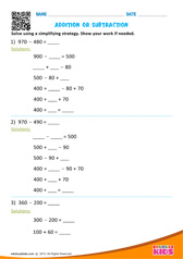 Addition or Subtraction