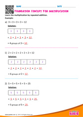 Foundation Concept for Multiplication