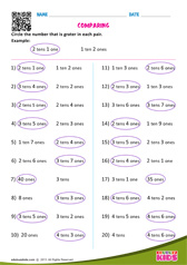 Comparing Tens and Ones