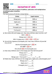 Calculation of Units