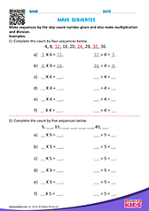 Make Sequences by the Skip Counting