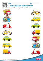 Match the land transportation