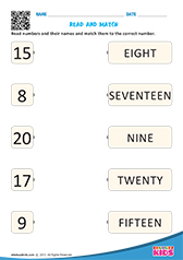 Read And Match Numbers