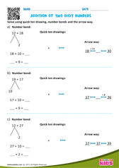 Addition of two digit numbers