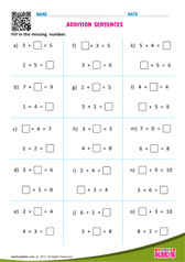 Addition Sentences