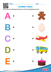 Match to Beginning Sound - A to E