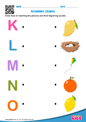 Match to Beginning Sound - K to O