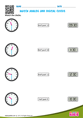 Match Analog and Digital clocks