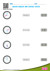 Match Analog and Digital clocks