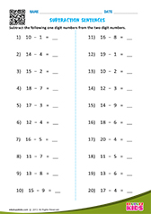 Subtraction Sentences